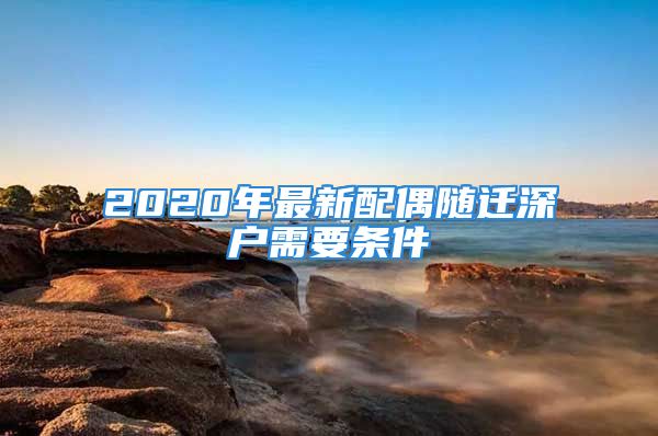 2020年最新配偶隨遷深戶需要條件