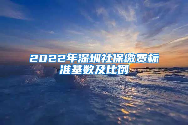 2022年深圳社保繳費(fèi)標(biāo)準(zhǔn)基數(shù)及比例