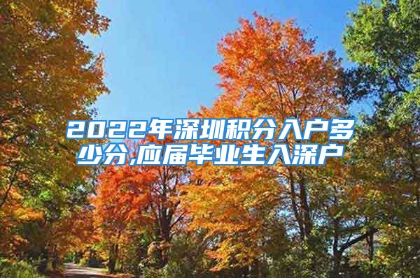 2022年深圳積分入戶多少分,應(yīng)屆畢業(yè)生入深戶