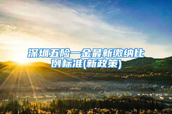 深圳五險一金最新繳納比例標準(新政策)