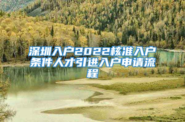 深圳入戶2022核準(zhǔn)入戶條件人才引進(jìn)入戶申請(qǐng)流程