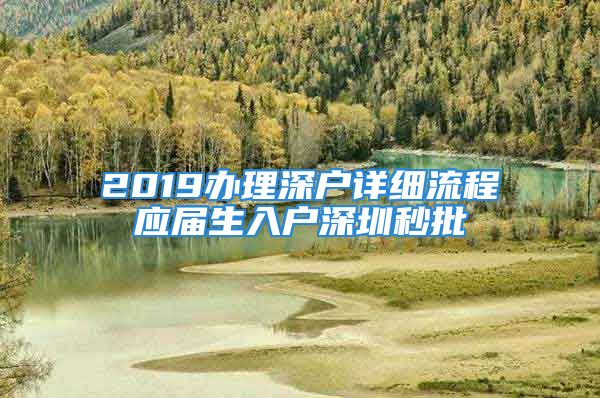 2019辦理深戶詳細(xì)流程應(yīng)屆生入戶深圳秒批