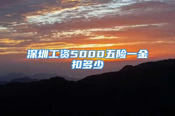 深圳工資5000五險(xiǎn)一金扣多少