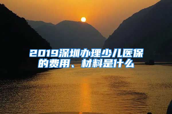 2019深圳辦理少兒醫(yī)保的費用、材料是什么