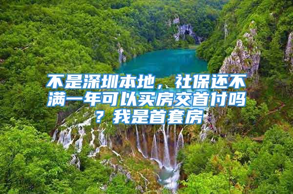 不是深圳本地，社保還不滿一年可以買房交首付嗎？我是首套房