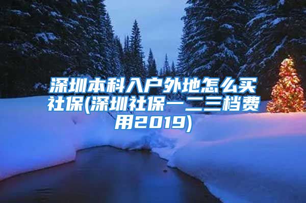 深圳本科入戶外地怎么買社保(深圳社保一二三檔費用2019)