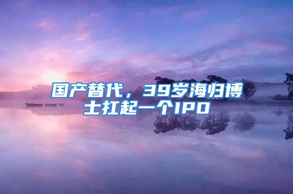 國產(chǎn)替代，39歲海歸博士扛起一個IPO