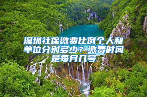 深圳社保繳費比例個人和單位分別多少？繳費時間是每月幾號