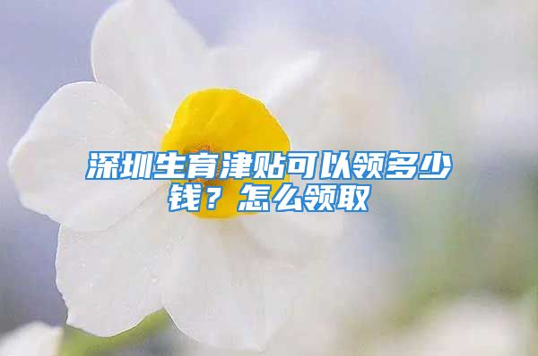 深圳生育津貼可以領(lǐng)多少錢？怎么領(lǐng)取