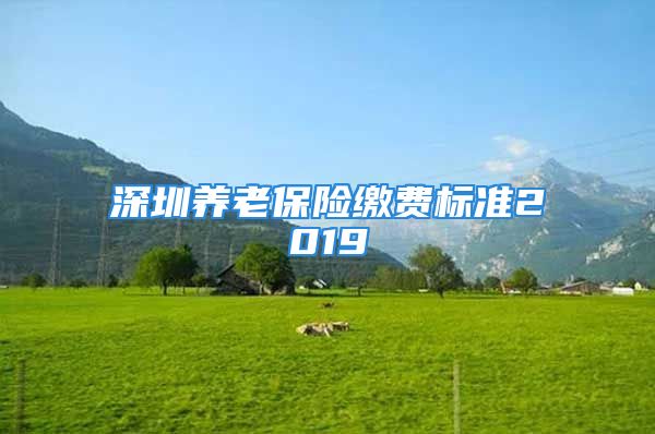 深圳養(yǎng)老保險繳費標(biāo)準(zhǔn)2019