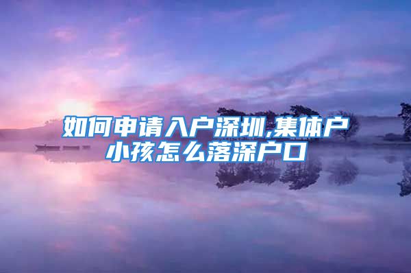 如何申請(qǐng)入戶深圳,集體戶小孩怎么落深戶口