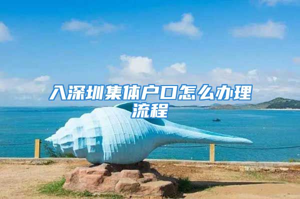 入深圳集體戶口怎么辦理流程