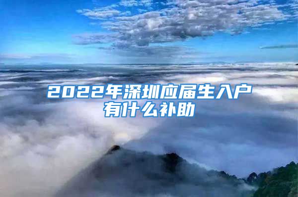 2022年深圳應屆生入戶有什么補助