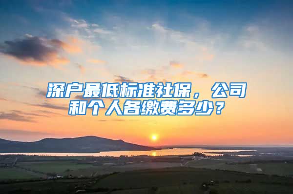 深戶最低標(biāo)準(zhǔn)社保，公司和個(gè)人各繳費(fèi)多少？