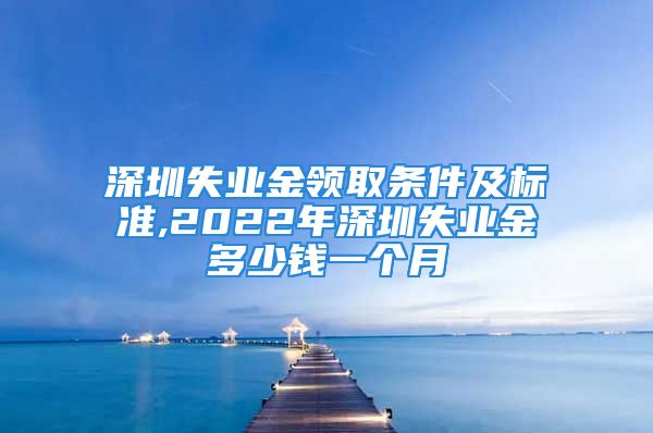 深圳失業(yè)金領取條件及標準,2022年深圳失業(yè)金多少錢一個月