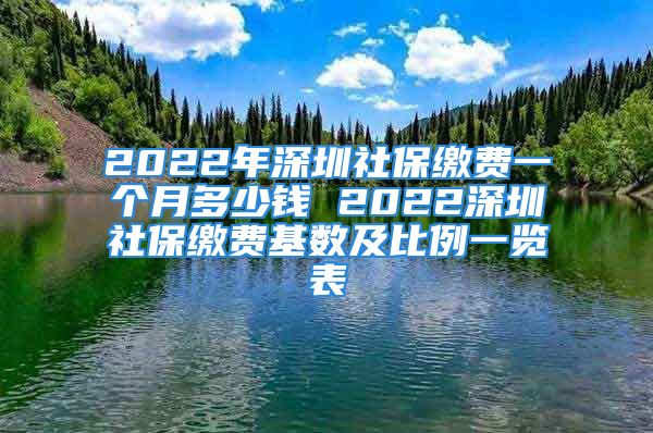 2022年深圳社保繳費一個月多少錢 2022深圳社保繳費基數(shù)及比例一覽表