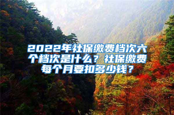 2022年社保繳費(fèi)檔次六個(gè)檔次是什么？社保繳費(fèi)每個(gè)月要扣多少錢？