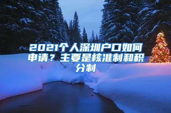 2021個(gè)人深圳戶口如何申請(qǐng)？主要是核準(zhǔn)制和積分制