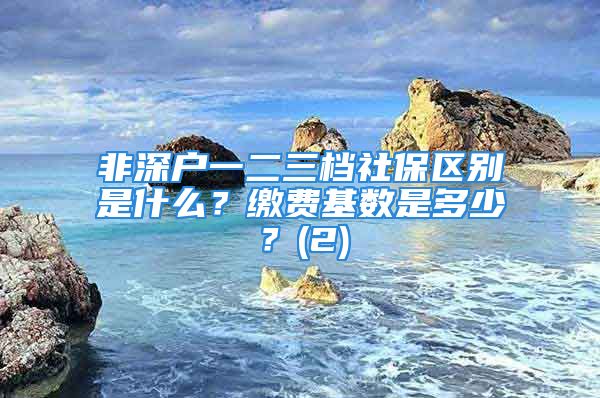 非深戶一二三檔社保區(qū)別是什么？繳費(fèi)基數(shù)是多少？(2)