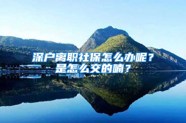 深戶離職社保怎么辦呢？是怎么交的喃？