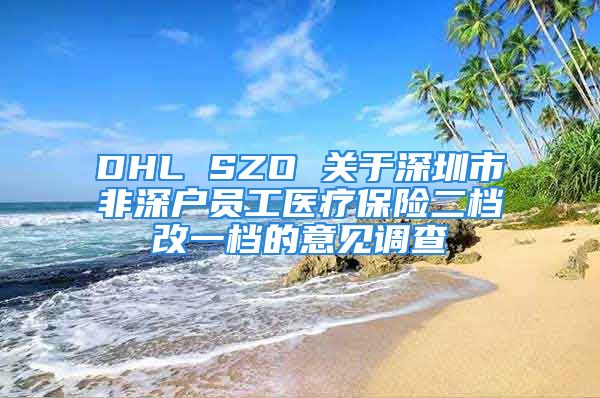 DHL SZO 關(guān)于深圳市非深戶員工醫(yī)療保險二檔改一檔的意見調(diào)查