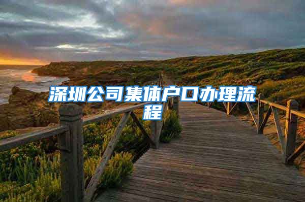 深圳公司集體戶口辦理流程