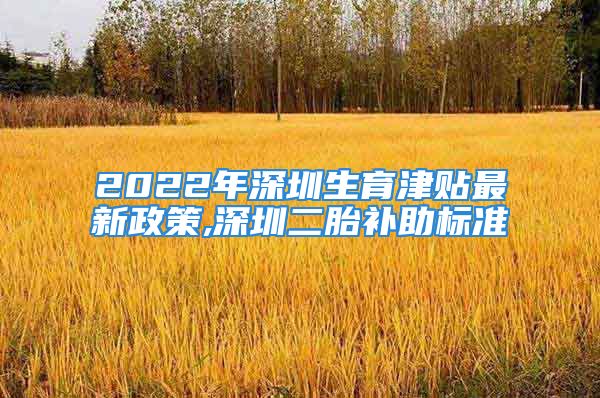 2022年深圳生育津貼最新政策,深圳二胎補(bǔ)助標(biāo)準(zhǔn)