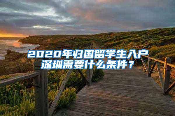 2020年歸國留學生入戶深圳需要什么條件？