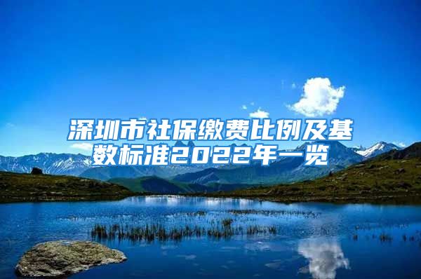 深圳市社保繳費(fèi)比例及基數(shù)標(biāo)準(zhǔn)2022年一覽