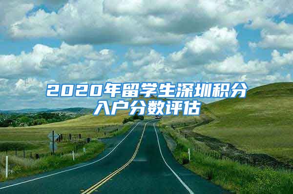 2020年留學(xué)生深圳積分入戶分?jǐn)?shù)評估