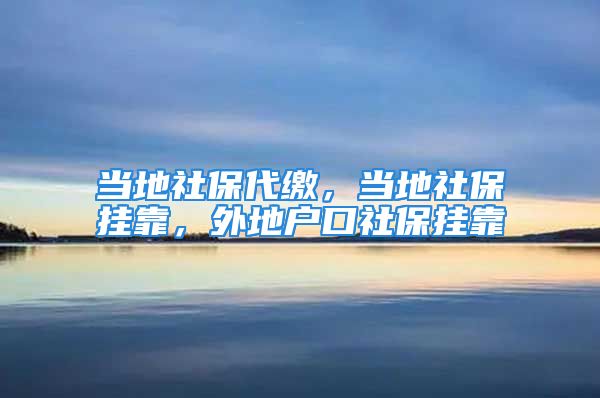 當(dāng)?shù)厣绫４U，當(dāng)?shù)厣绫炜浚獾貞?hù)口社保掛靠