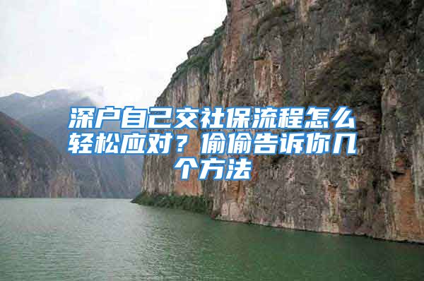 深戶自己交社保流程怎么輕松應(yīng)對？偷偷告訴你幾個方法