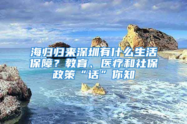 海歸歸來(lái)深圳有什么生活保障？教育、醫(yī)療和社保政策“話”你知