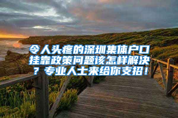 令人頭疼的深圳集體戶口掛靠政策問題該怎樣解決？專業(yè)人士來給你支招！