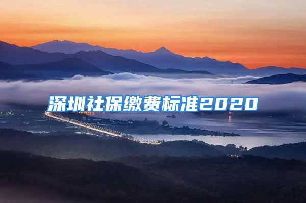 深圳社保繳費(fèi)標(biāo)準(zhǔn)2020