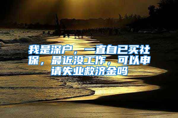 我是深戶，一直自已買社保，最近沒工作，可以申請(qǐng)失業(yè)救濟(jì)金嗎