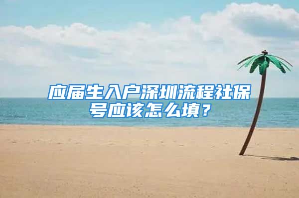 應(yīng)屆生入戶深圳流程社保號應(yīng)該怎么填？