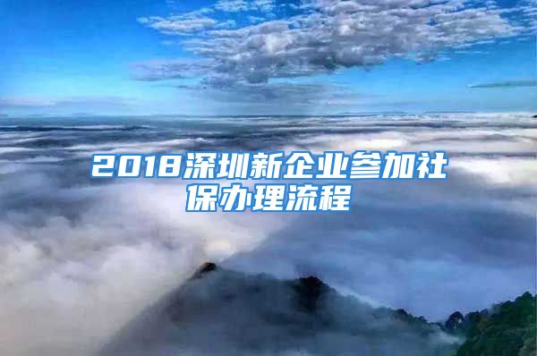 2018深圳新企業(yè)參加社保辦理流程