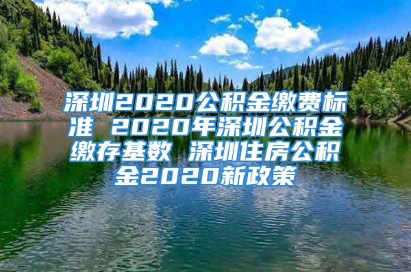 深圳2020公積金繳費標準 2020年深圳公積金繳存基數 深圳住房公積金2020新政策