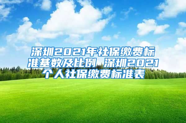 深圳2021年社保繳費標(biāo)準基數(shù)及比例 深圳2021個人社保繳費標(biāo)準表