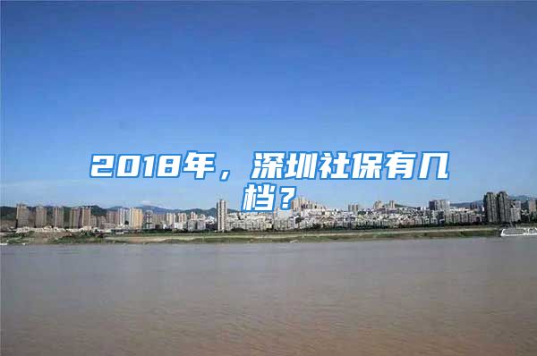 2018年，深圳社保有幾檔？