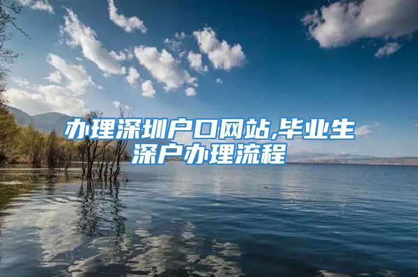 辦理深圳戶口網(wǎng)站,畢業(yè)生深戶辦理流程