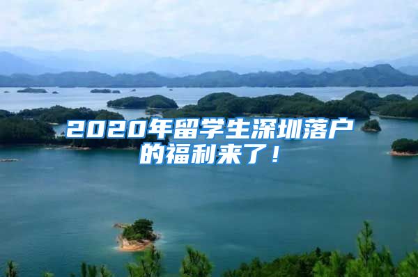 2020年留學(xué)生深圳落戶的福利來了！