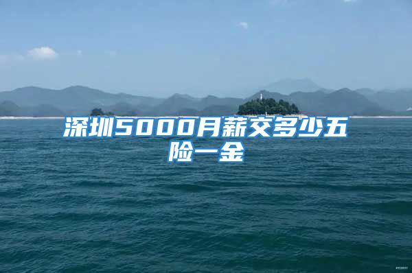 深圳5000月薪交多少五險一金