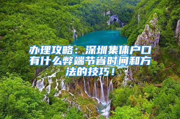 辦理攻略：深圳集體戶口有什么弊端節(jié)省時間和方法的技巧！