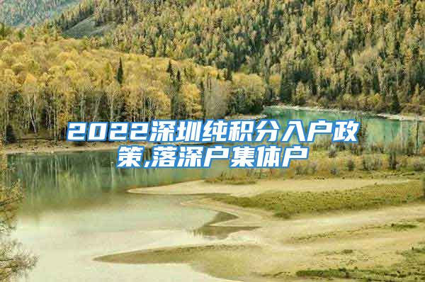 2022深圳純積分入戶政策,落深戶集體戶