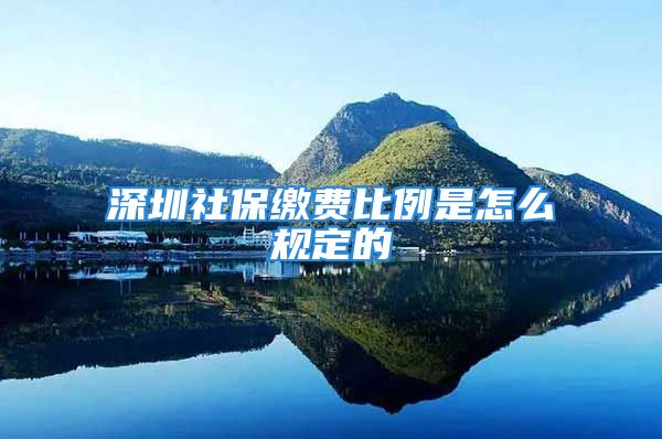 深圳社保繳費比例是怎么規(guī)定的