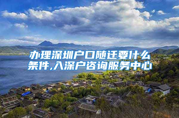 辦理深圳戶口隨遷要什么條件,入深戶咨詢服務(wù)中心