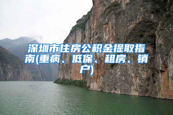 深圳市住房公積金提取指南(重病、低保、租房、銷戶)