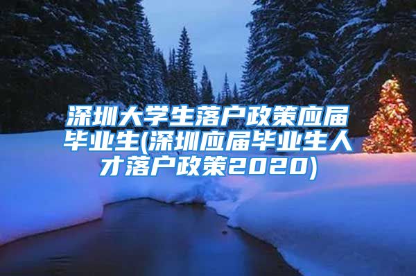 深圳大學生落戶政策應屆畢業(yè)生(深圳應屆畢業(yè)生人才落戶政策2020)